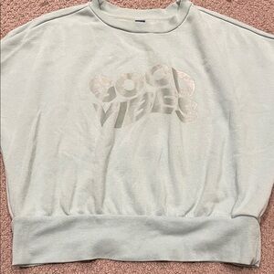 Good Vibes Women's Cream sleeveless Sweatshirt